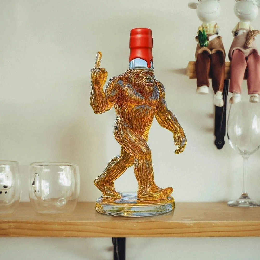 Whiskey Decanter Funny Bigfoot Glass Bottle Noxord