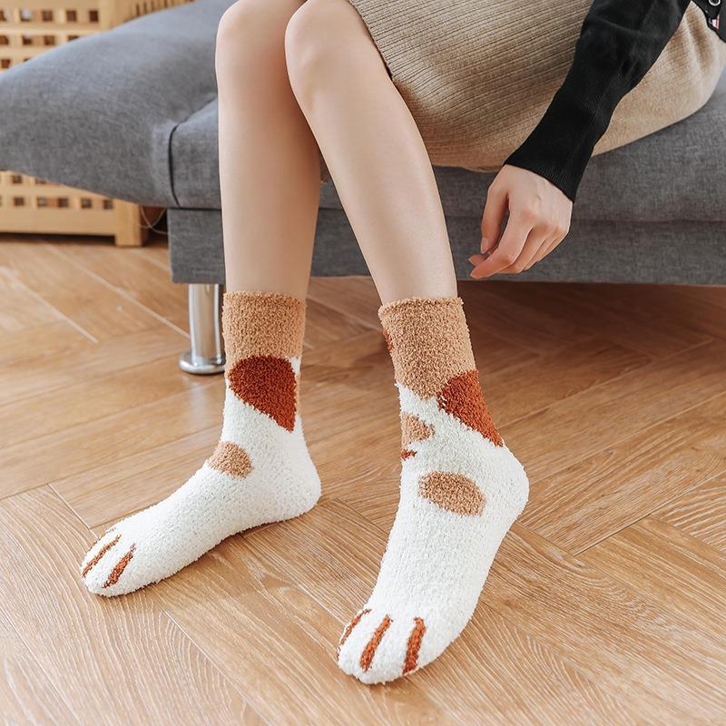 Winter Cat Claws Warm Sleep Floor Socks | Kalsten