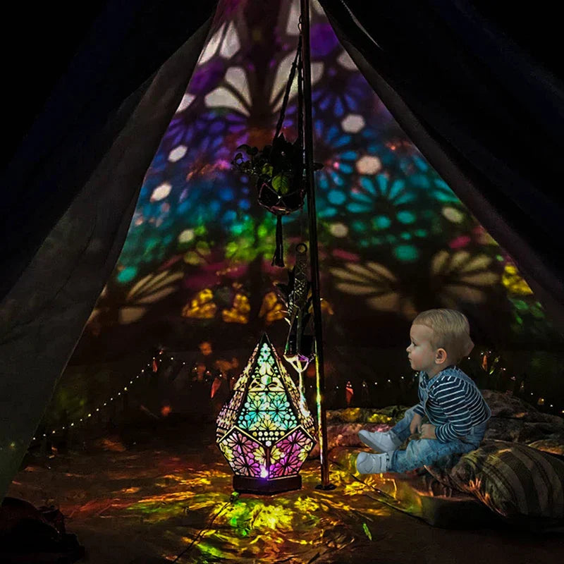PrismaGlow Holographic LED Projector Lamp - Colorful Ambient Lighting Noxord