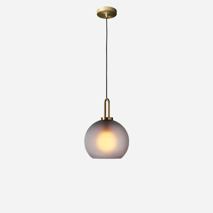 Pendant Light Glass Metal 11.8 in Hanging Living Room Bedroom Ceiling Adjustable Modern Minimalist Lighting Fixture | Kalsten