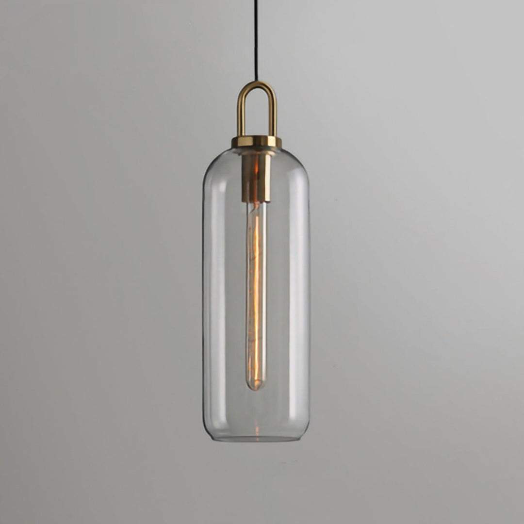 Pendant Light Glass Metal 11.8 in Hanging Living Room Bedroom Ceiling Adjustable Modern Minimalist Lighting Fixture | Kalsten