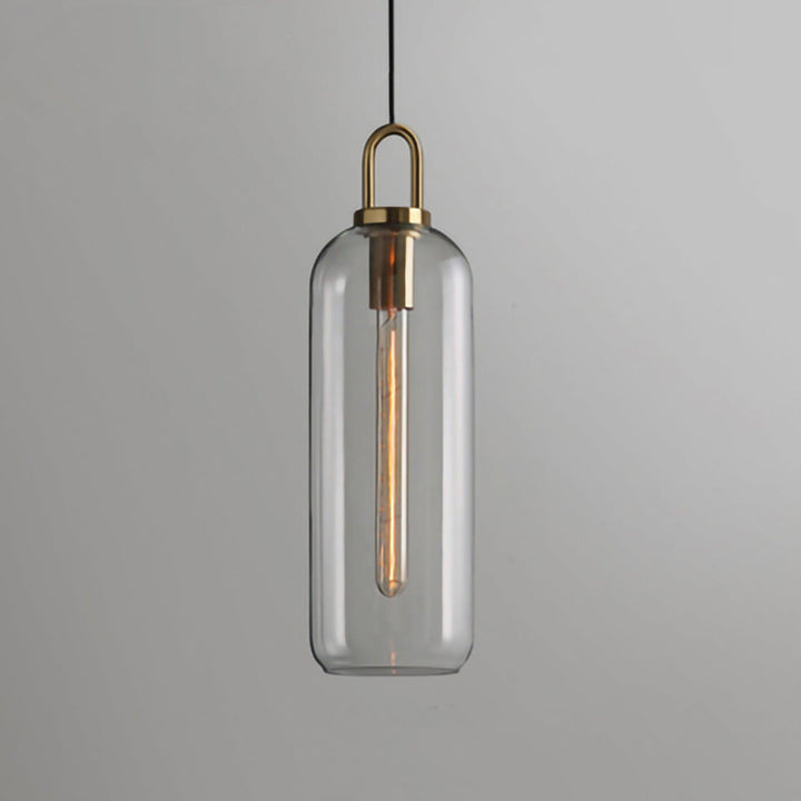 Pendant Light Glass Metal 11.8 in Hanging Living Room Bedroom Ceiling Adjustable Modern Minimalist Lighting Fixture | Kalsten