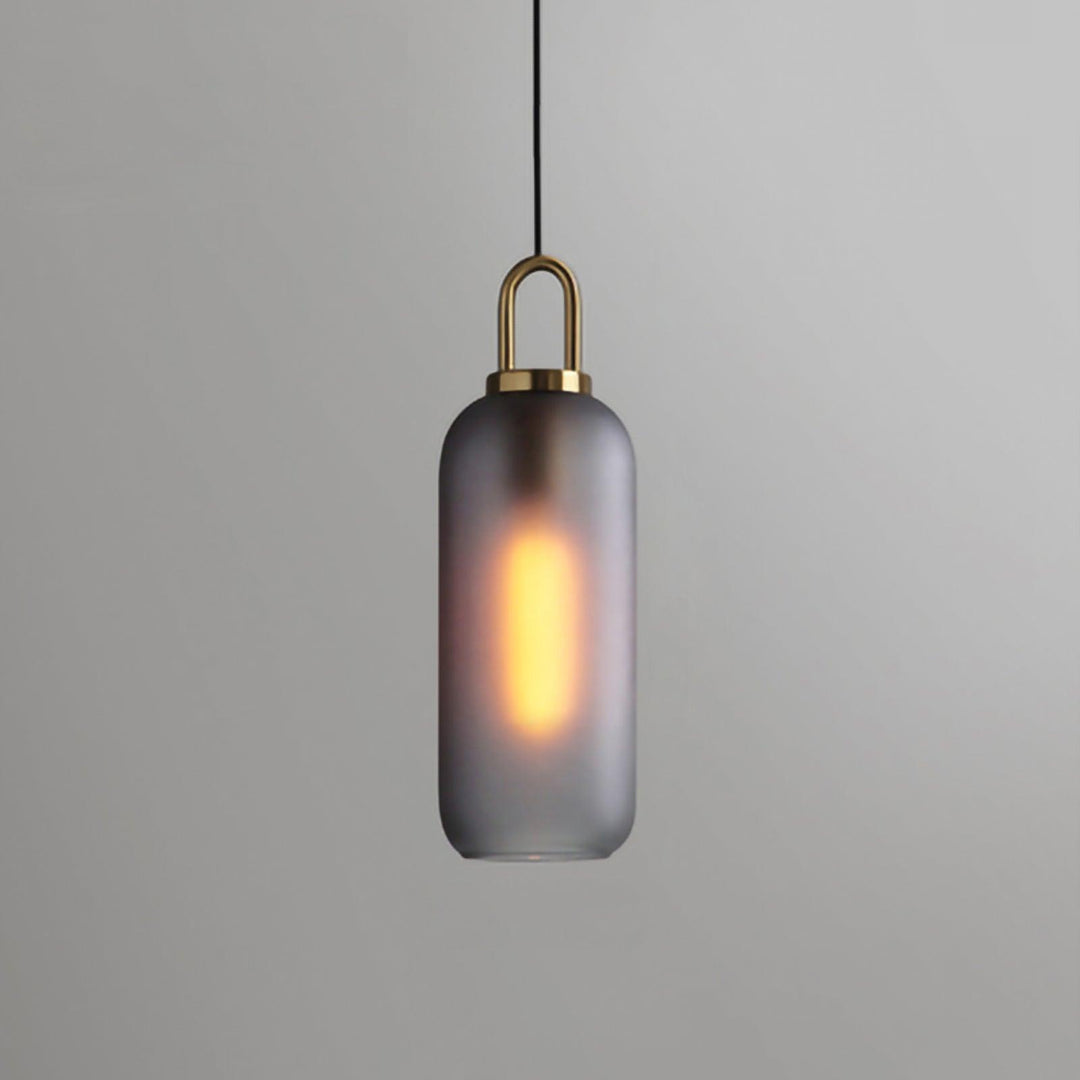 Pendant Light Glass Metal 11.8 in Hanging Living Room Bedroom Ceiling Adjustable Modern Minimalist Lighting Fixture | Kalsten