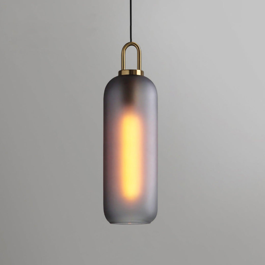 Pendant Light Glass Metal 11.8 in Hanging Living Room Bedroom Ceiling Adjustable Modern Minimalist Lighting Fixture | Kalsten