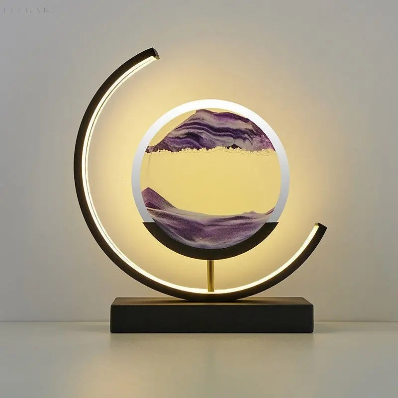 ZenScape Harmony Lamp – Atmospheric Lighting with Moving Sand Artwork Noxord