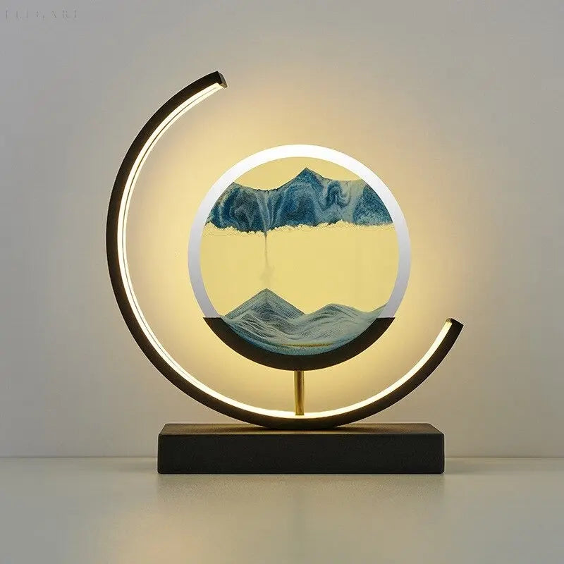 ZenScape Harmony Lamp – Atmospheric Lighting with Moving Sand Artwork Noxord
