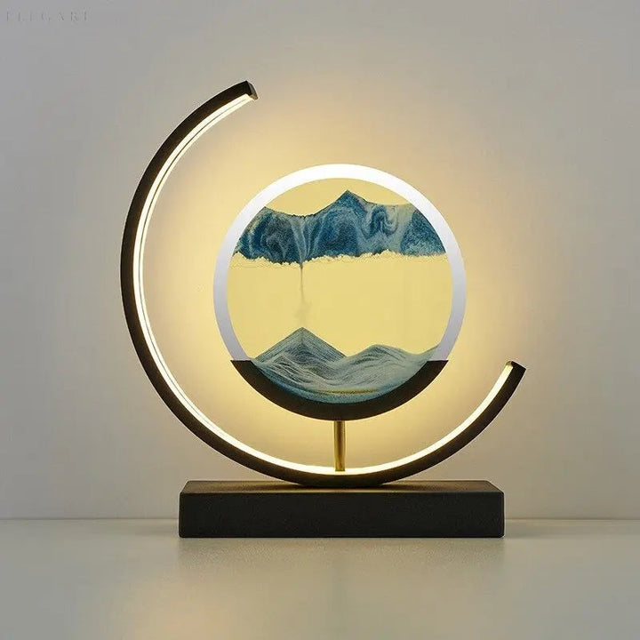 ZenScape Harmony Lamp – Atmospheric Lighting with Moving Sand Artwork Noxord