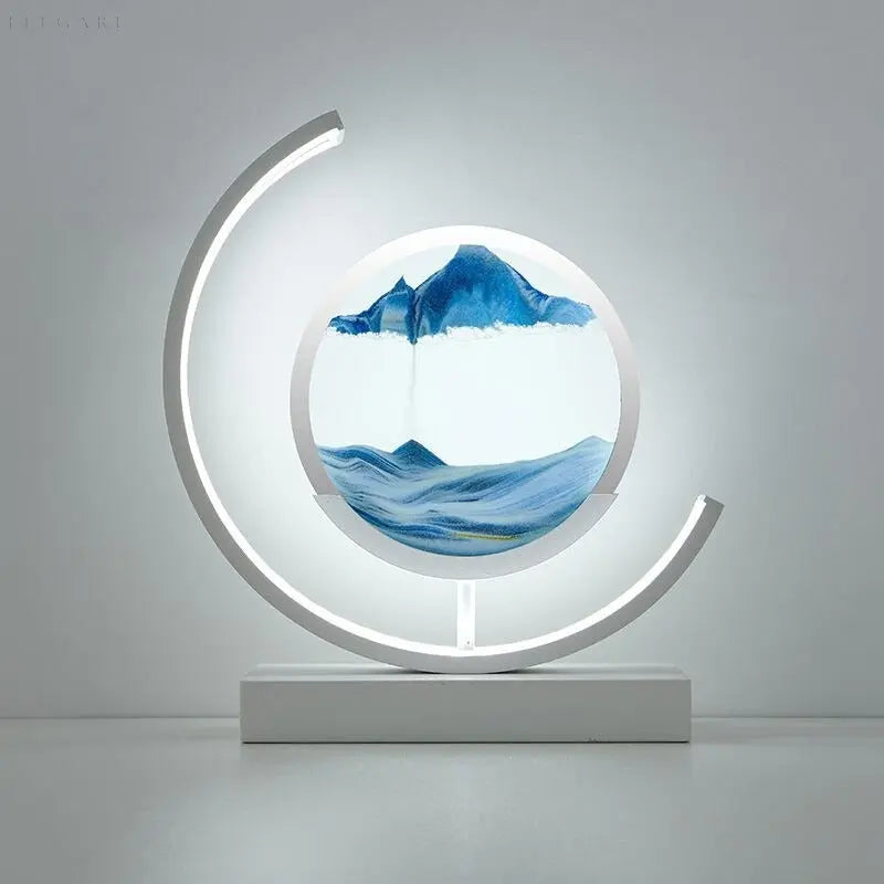 ZenScape Harmony Lamp – Atmospheric Lighting with Moving Sand Artwork Noxord