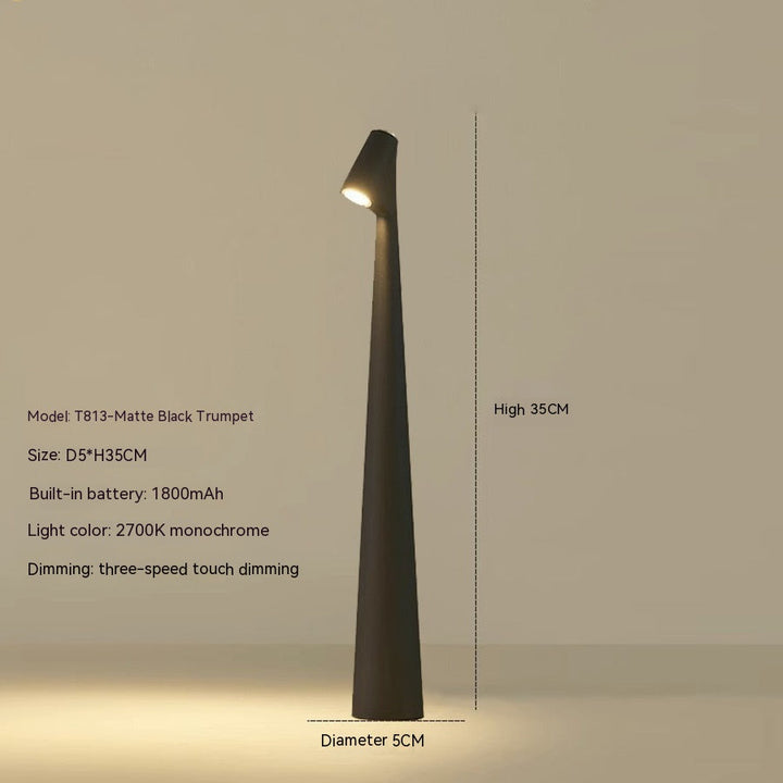 Table Lamp Modern Red Metal LED Light | Noxord