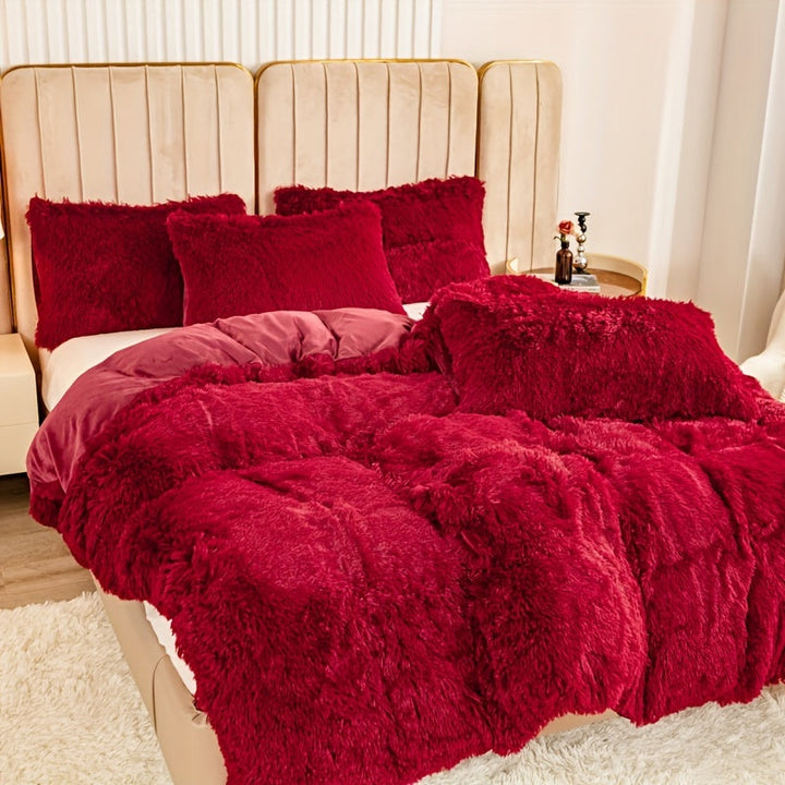 Ultra Soft Plush Duvet Cover Set with Zipper - Luxury & Comfort Kalsten