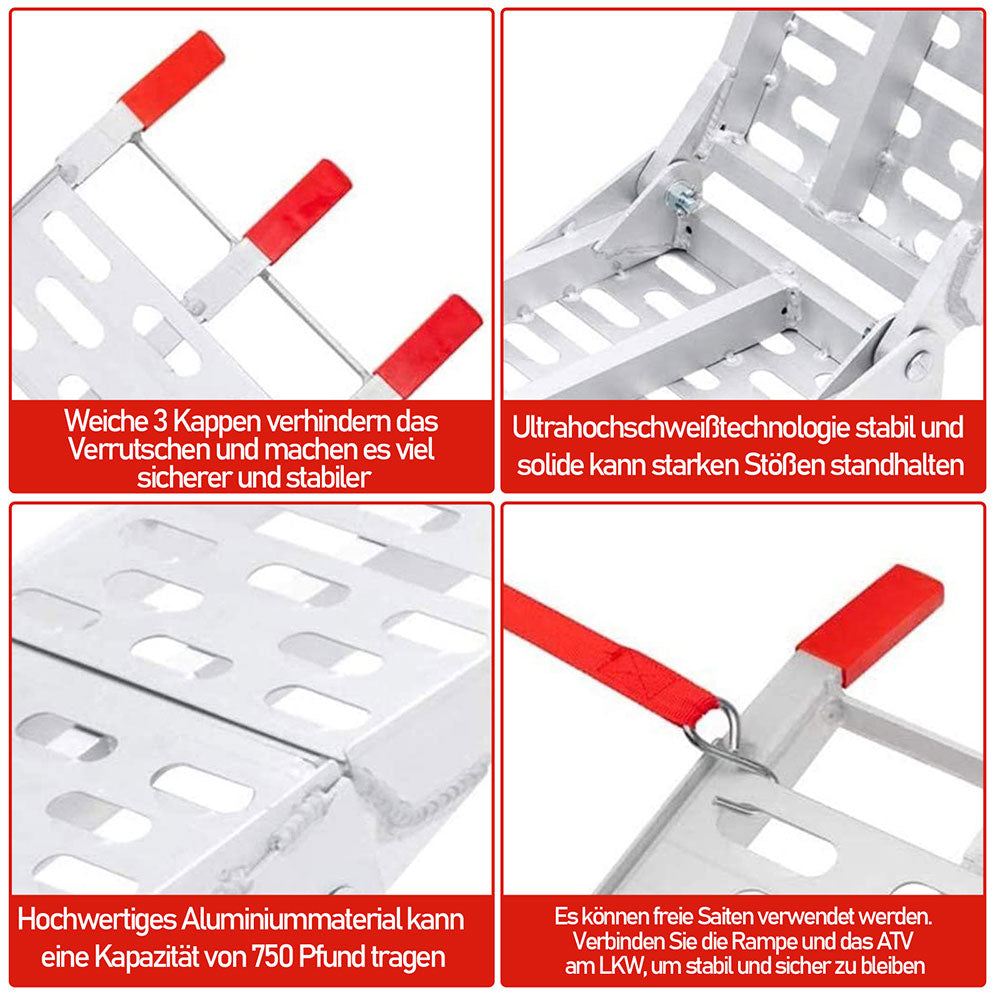 Folding Ramp 340kg Folding Aluminum Loading Ramp Motorcycle | Kalsten