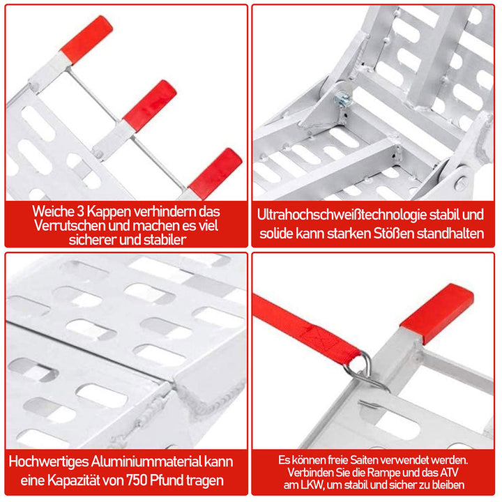 Folding Ramp 340kg Folding Aluminum Loading Ramp Motorcycle | Kalsten