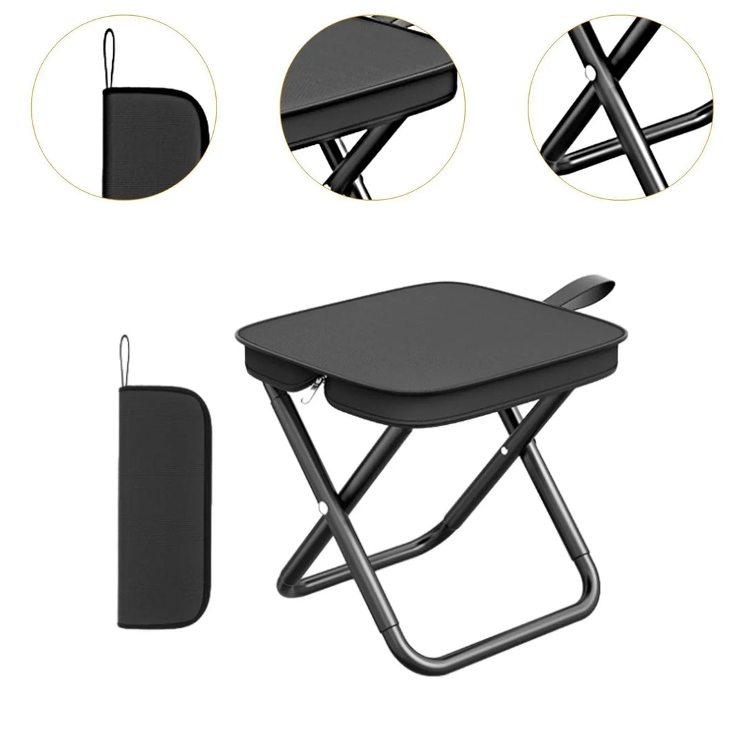 Kalsten | Portable Folding Camping Stool with Adjustable Zippers and Metal Frame