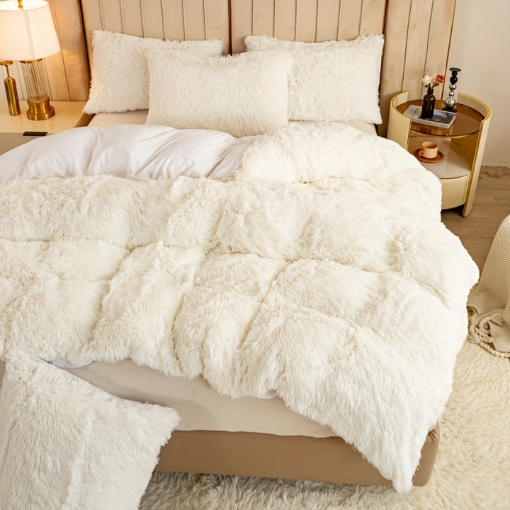 Ultra Soft Plush Duvet Cover Set with Zipper - Luxury & Comfort Kalsten