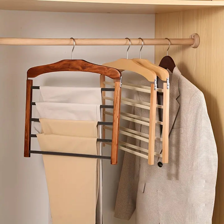 Kalsten | Space-saving wooden multi-pants hanger