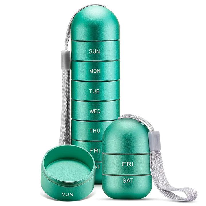 Kalsten | 7-Day Portable Pill Organizer for Travel