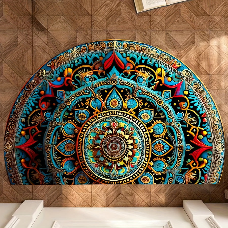 Half Moon Mandala Door Mat Noxord