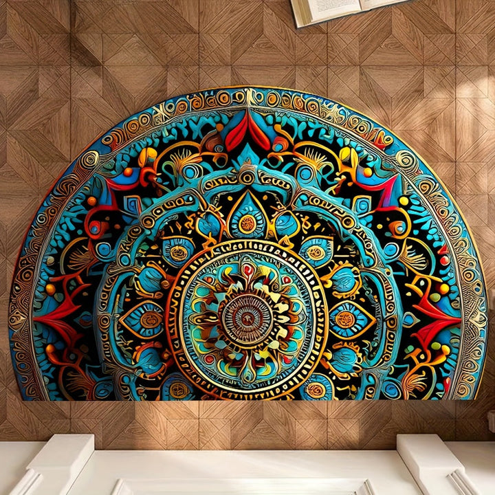 Half Moon Mandala Door Mat Noxord