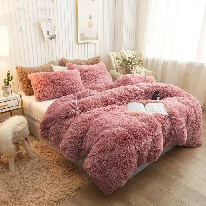 Ultra Soft Plush Duvet Cover Set with Zipper - Luxury & Comfort Kalsten