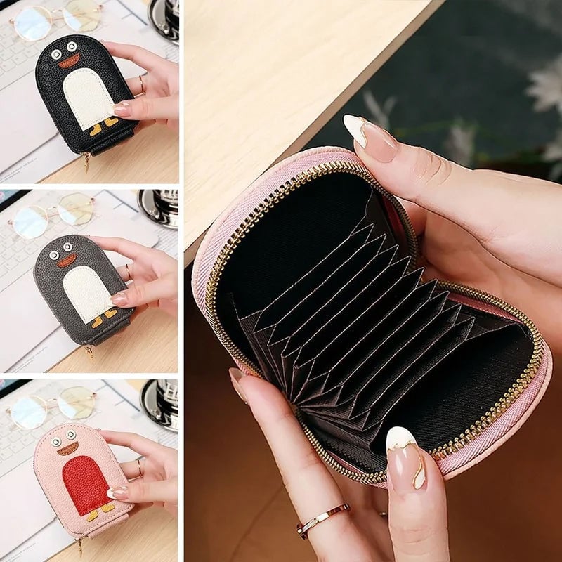 Kalsten | Cute Penguins PU Credit Card Coin Wallet