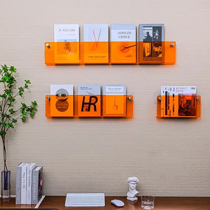 Kalsten | Wall Shelf Clear Acrylic Magazine Holder