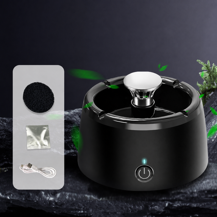 Kalsten | Rechargeable Smokeless Ashtray for Home, Office, Car or Outdoor Use – Black
