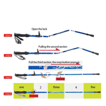 Kalsten | Adjustable Trekking Poles - Foldable Telescopic Pole