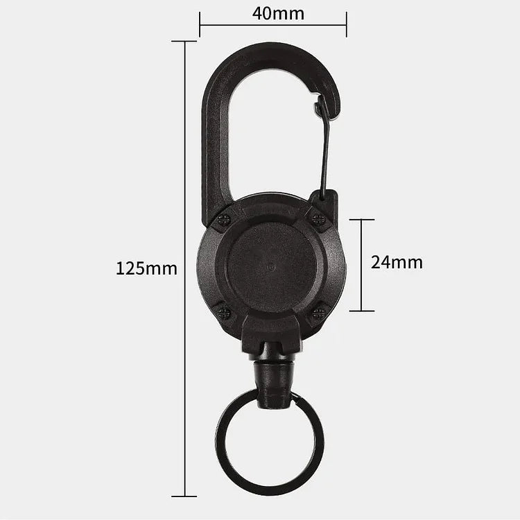Kalsten | Heavy-Duty Tactical Retractable Keychain – Multi-Use Outdoor Carabiner Tool