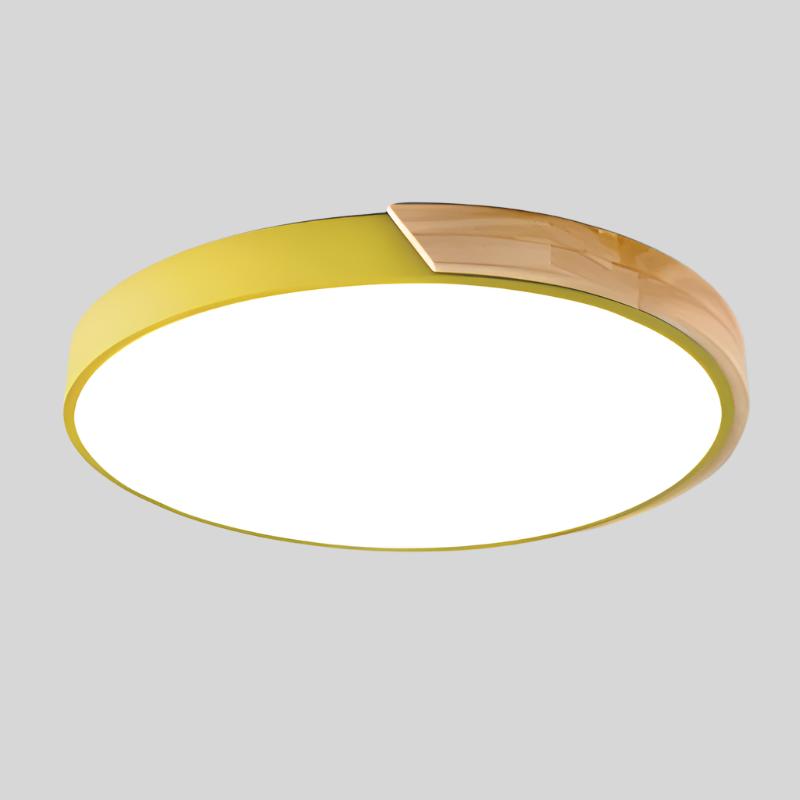 Modern Recessed Wood LED Ceiling Lamp Noxord