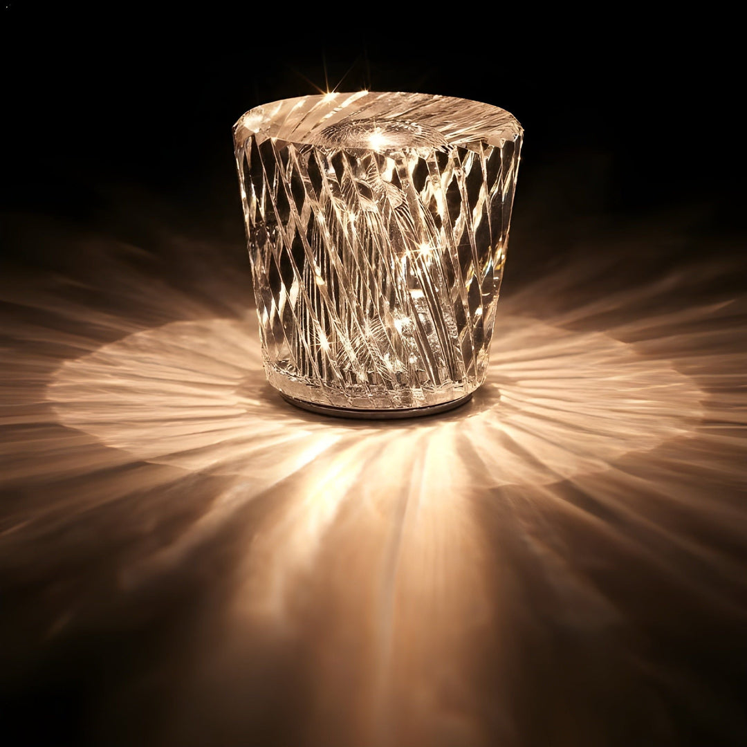 Diamond Crystal LED Table Lamp – Luxury Rechargeable