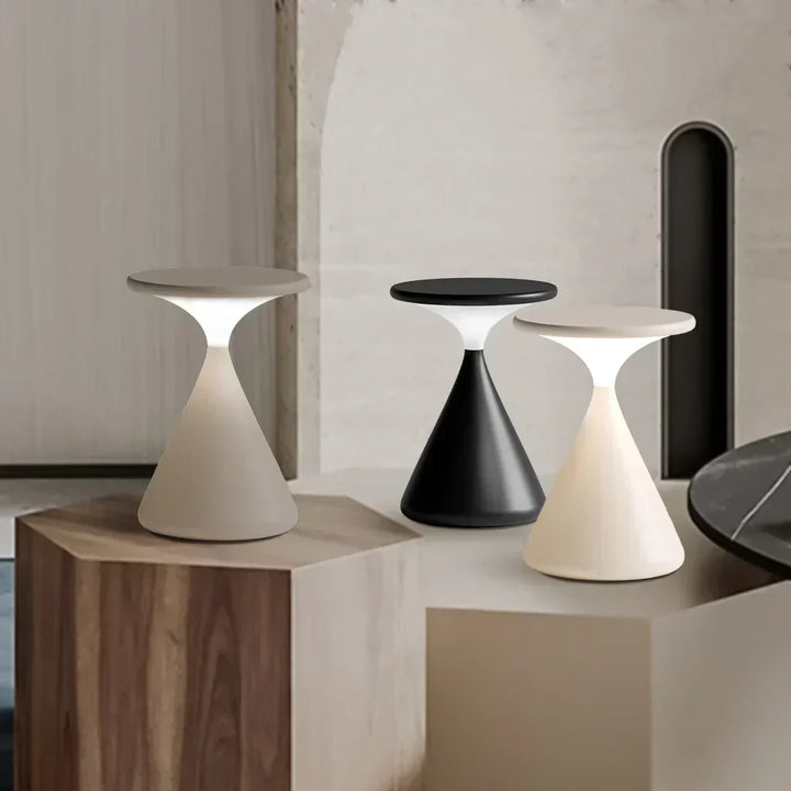 Aeron Hourglass Battery Table Lamp | Dimmable LED Table Lamp Without Cable | Kalsten