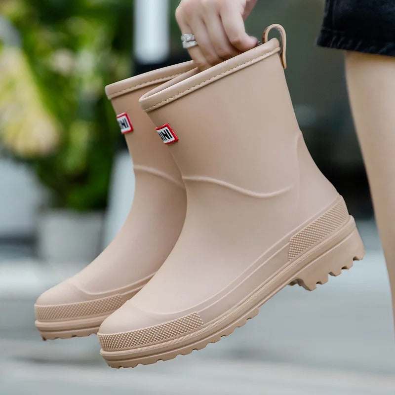 Kalsten | AquaStride 2.0 | Stylish Mid-Calf Waterproof Rain Boots for Women