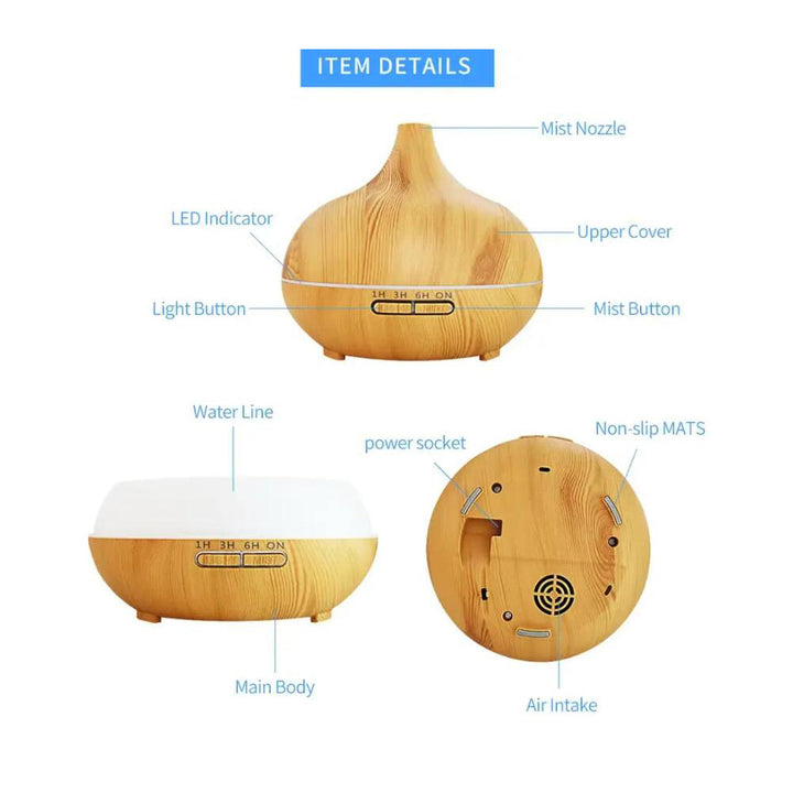 Aroma Diffuser – 500 ml with wood look | Kalsten