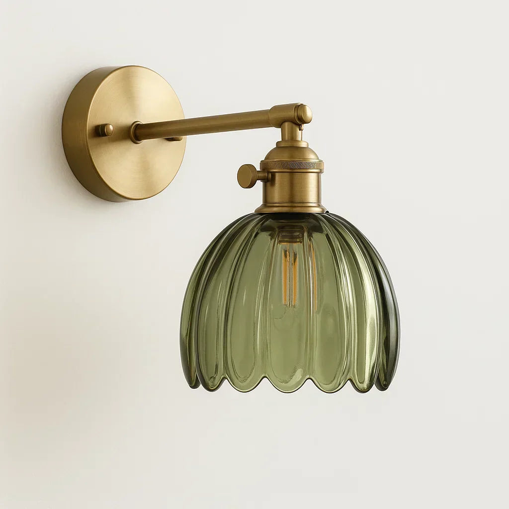 Vintage Tulip Glass Wall Lamp