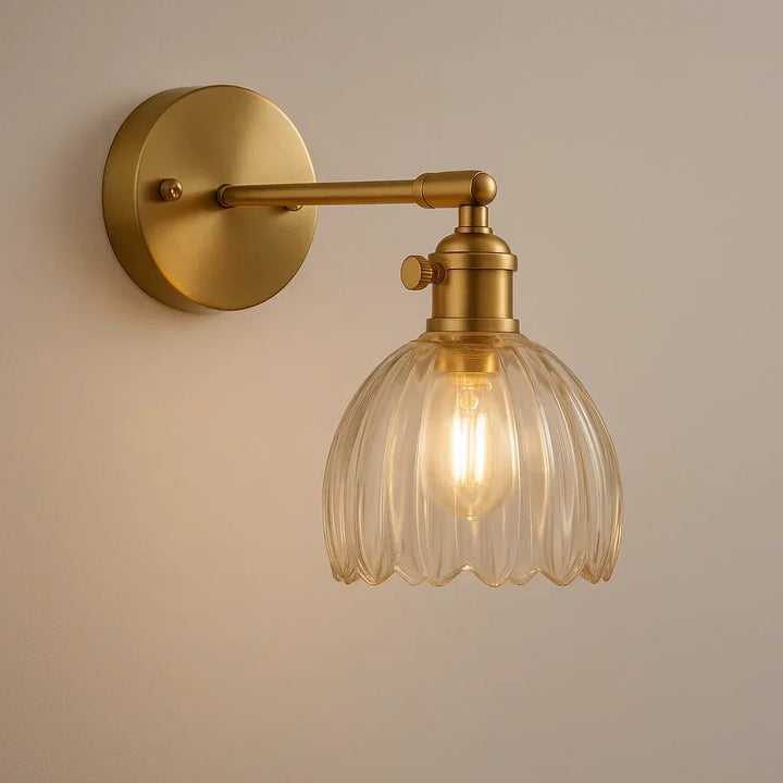 Vintage Tulip Glass Wall Lamp