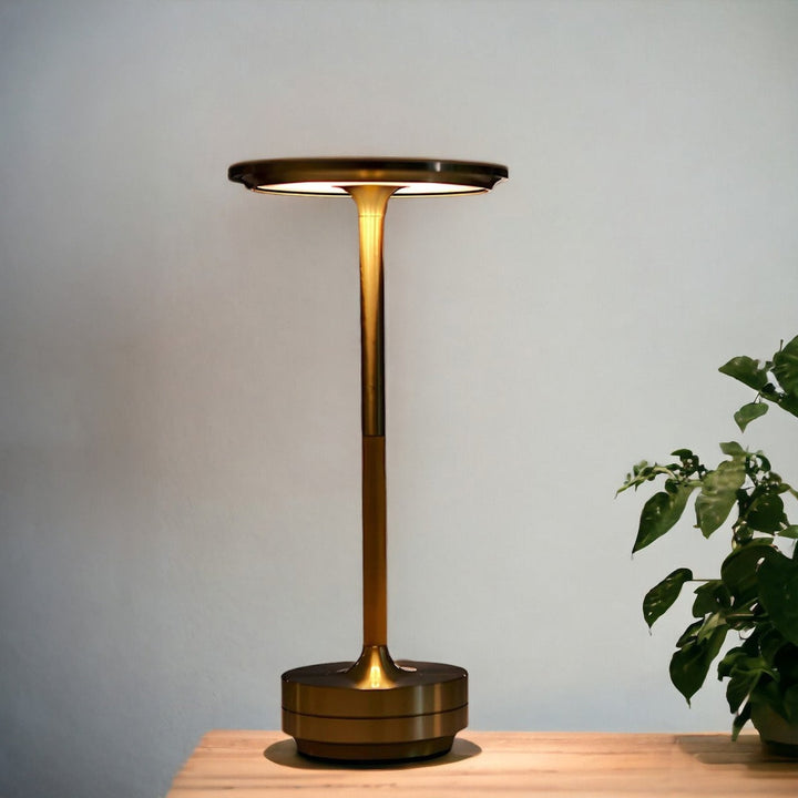 Cordless Rechargeable Modern Aura Table Lamp with Touch Controls | Wireless LED Light for Modern Side Tables and Office Desks | Minimalist Table Lamp | Kalsten