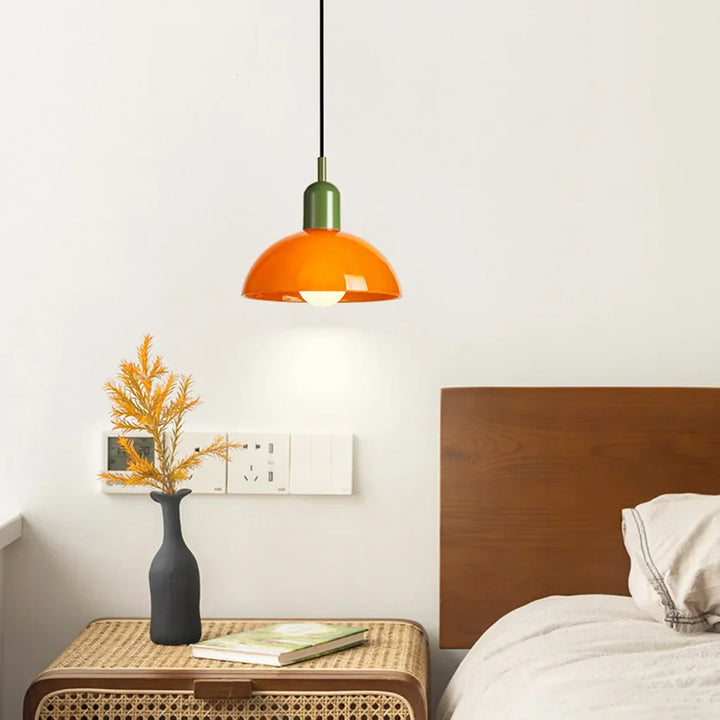 Pendant Light Glass 9.8 in and 11.8 in Colorful Bowl LED Ceiling Lamp for Living Room Dining Room Bedroom Modern Multi-Scene Lighting | Kalsten