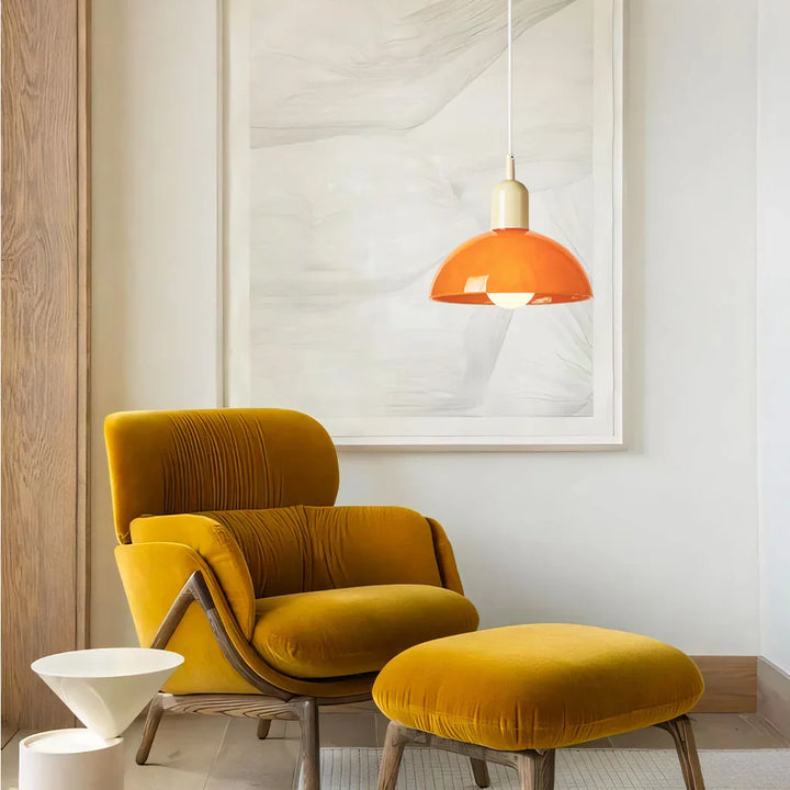 Pendant Light Glass 9.8 in and 11.8 in Colorful Bowl LED Ceiling Lamp for Living Room Dining Room Bedroom Modern Multi-Scene Lighting | Kalsten