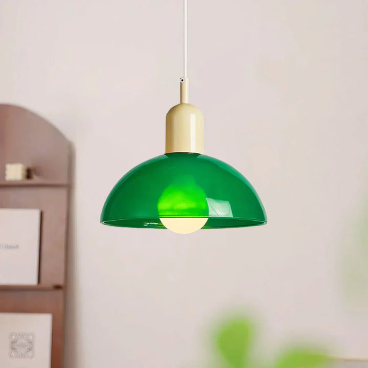 Pendant Light Glass 9.8 in and 11.8 in Colorful Bowl LED Ceiling Lamp for Living Room Dining Room Bedroom Modern Multi-Scene Lighting | Kalsten