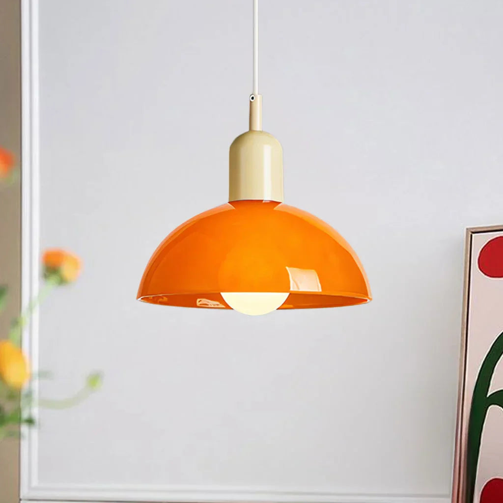 Pendant Light Glass 9.8 in and 11.8 in Colorful Bowl LED Ceiling Lamp for Living Room Dining Room Bedroom Modern Multi-Scene Lighting | Kalsten