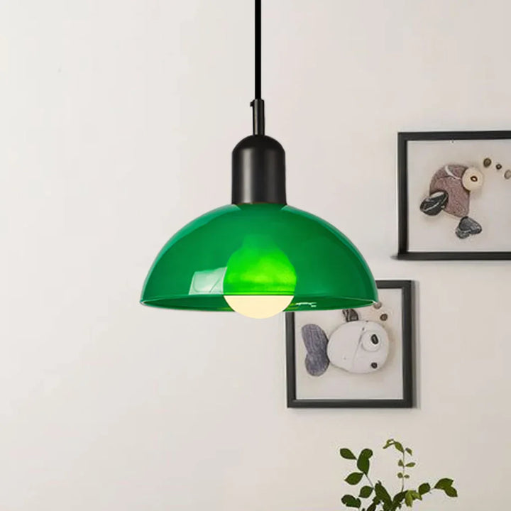 Pendant Light Glass 9.8 in and 11.8 in Colorful Bowl LED Ceiling Lamp for Living Room Dining Room Bedroom Modern Multi-Scene Lighting | Kalsten