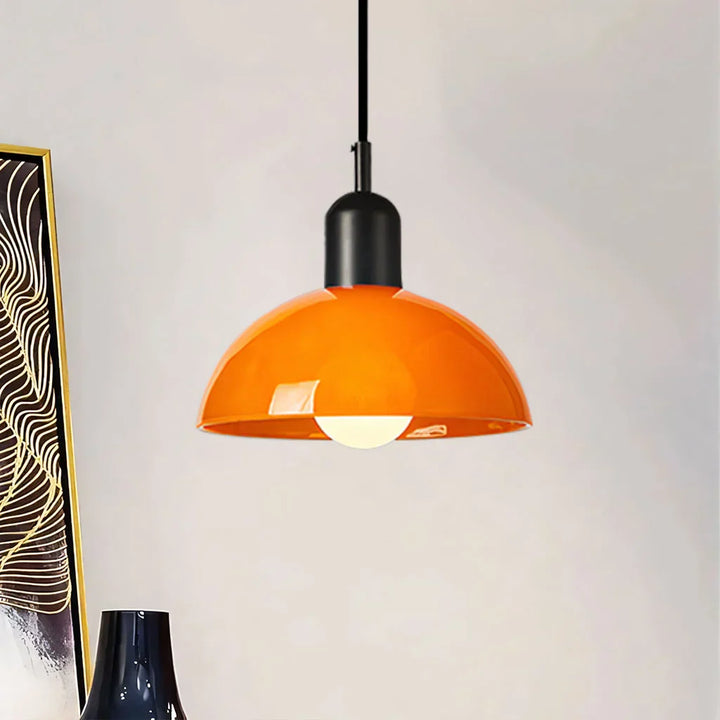 Pendant Light Glass 9.8 in and 11.8 in Colorful Bowl LED Ceiling Lamp for Living Room Dining Room Bedroom Modern Multi-Scene Lighting | Kalsten