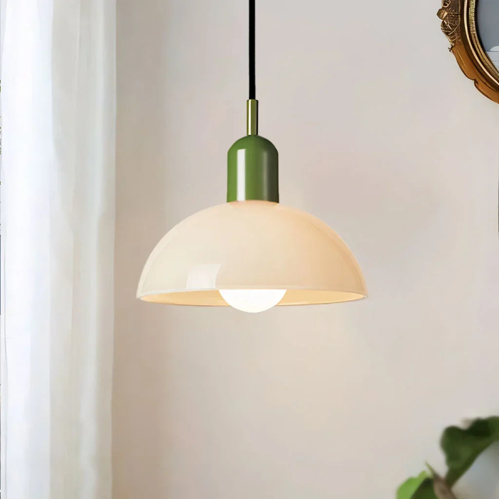 Pendant Light Glass 9.8 in and 11.8 in Colorful Bowl LED Ceiling Lamp for Living Room Dining Room Bedroom Modern Multi-Scene Lighting | Kalsten