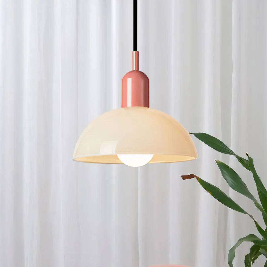 Pendant Light Glass 9.8 in and 11.8 in Colorful Bowl LED Ceiling Lamp for Living Room Dining Room Bedroom Modern Multi-Scene Lighting | Kalsten