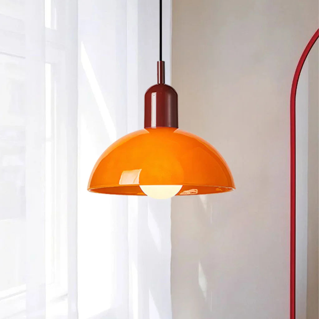 Pendant Light Glass 9.8 in and 11.8 in Colorful Bowl LED Ceiling Lamp for Living Room Dining Room Bedroom Modern Multi-Scene Lighting | Kalsten