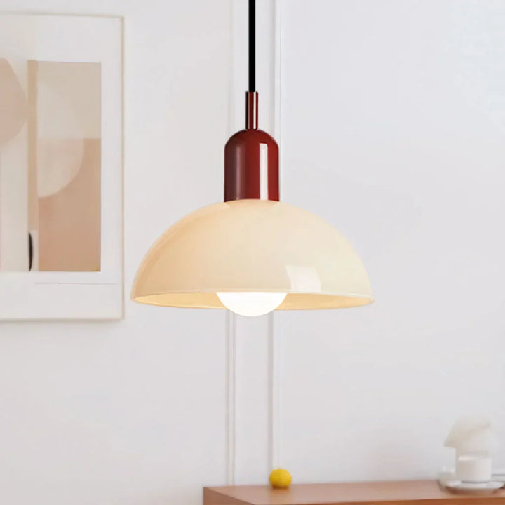 Pendant Light Glass 9.8 in and 11.8 in Colorful Bowl LED Ceiling Lamp for Living Room Dining Room Bedroom Modern Multi-Scene Lighting | Kalsten