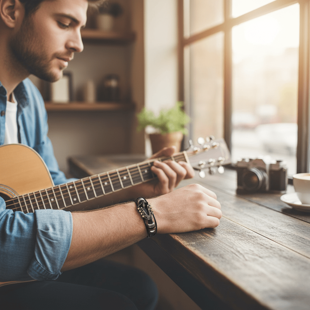 Leather Guitar Bracelet