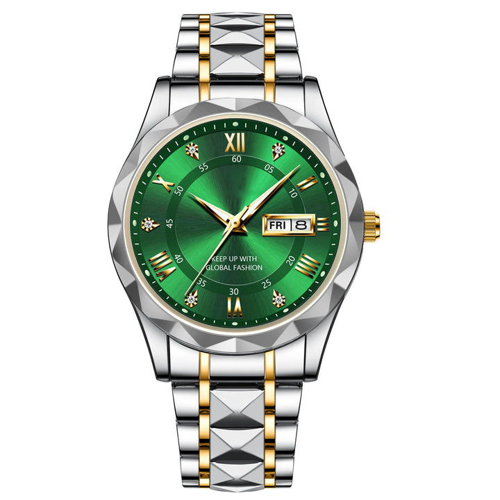 Kalsten | Waterproof Luminous Stainless Steel Two-tone Quartz Men's Watch