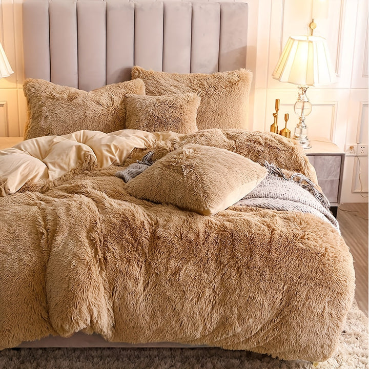 Ultra Soft Plush Duvet Cover Set with Zipper - Luxury & Comfort Kalsten