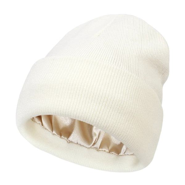 Kalsten | Noor Silk Winter Hat – Wool & Silk – Anti-Frizz Hair Protection